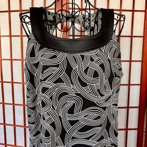 AGB Black & White Patterned Sheath Dress